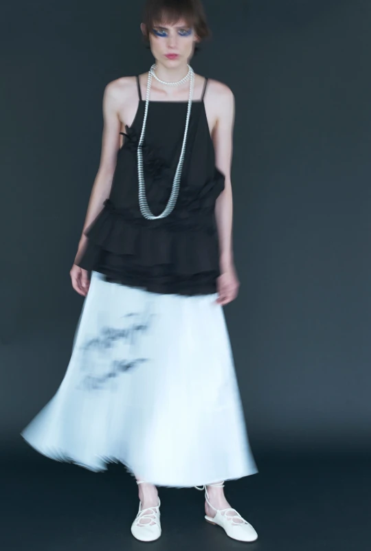 Logo Pleats Skirt